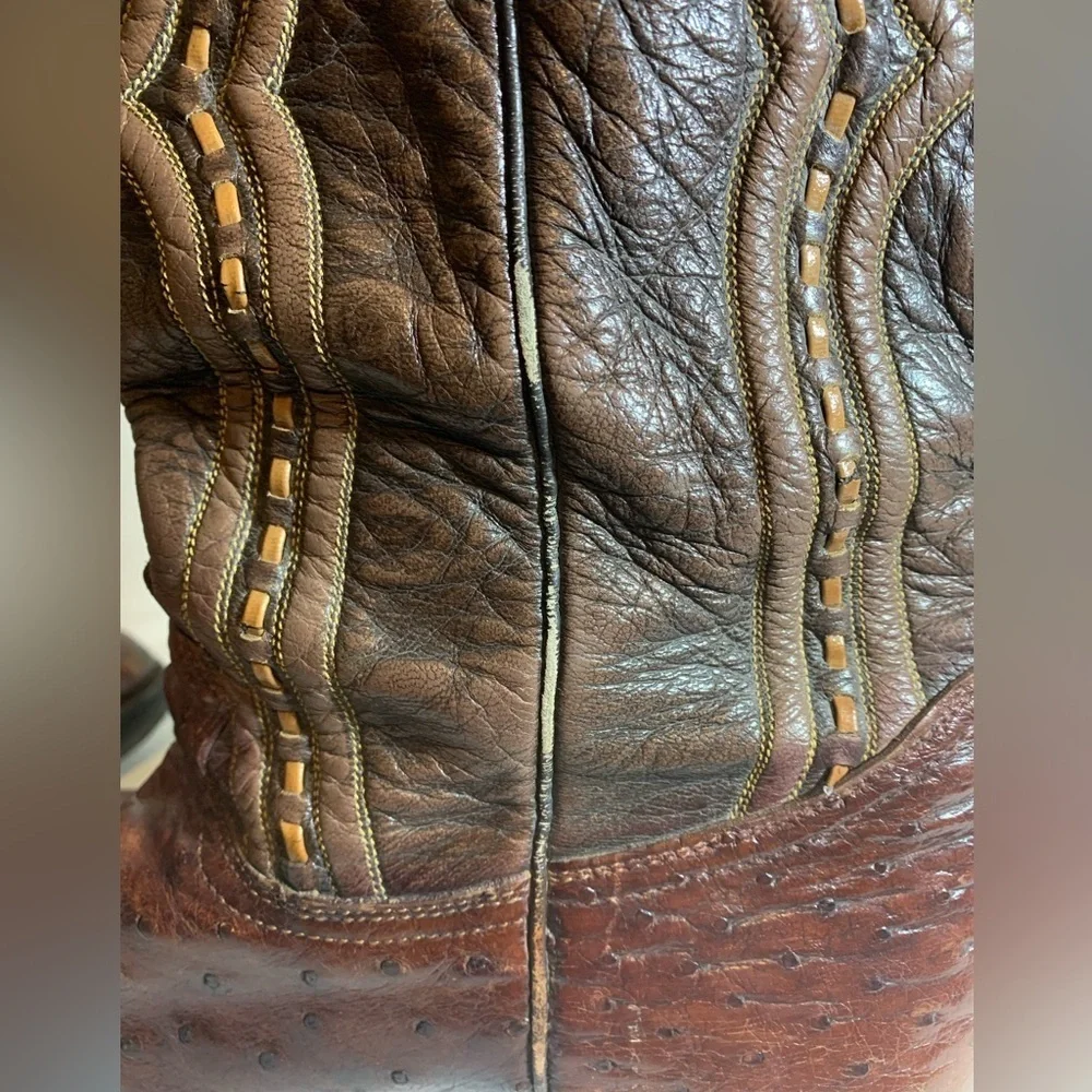 Montana Men's Cowboy Pull On Western Boots made in Mexico size 9